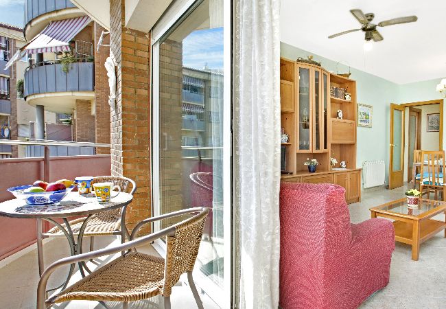 Apartamento en Lloret de Mar - 2ROS01 -Acogedor apartamento de 3 habitaciones con piscina situado cerca de la playa de Fenals (Lloret de Mar)
