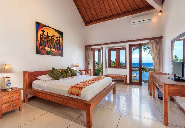 Villa en Candidasa - pantai candidasa - Bonita casa de 2 habitaciones con  impresionantes vistas al mar en Bali