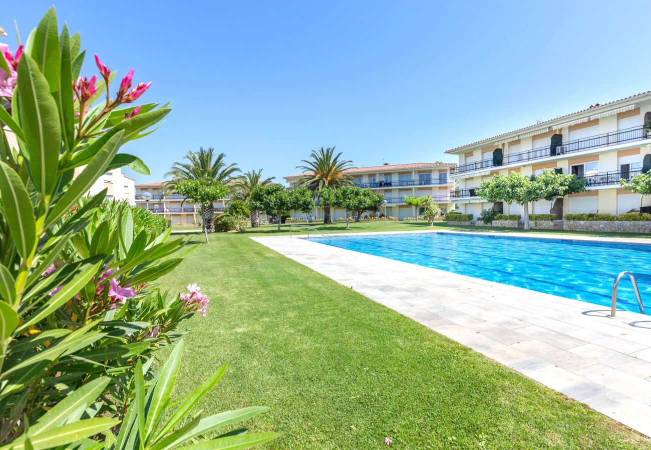 Apartament en Calella de Palafrugell - 1CB - E4 Apartament totalment reformat amb piscina i jardí situat molt a prop de la platja de Calella de Palafrugell