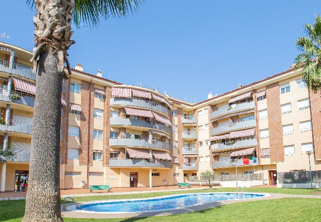 Apartament en Lloret de Mar - 2ROS01 -Acollidor apartament de 3 habitacions amb piscina situat a prop de la platja de Fenals (Lloret de Mar)