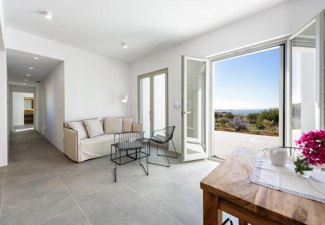 Villa in Paros - Elea - Magnificent house with pool for 10 people and sea views in Golden Beach (Greece) Villa in Paros - Elea - Magnificent house with pool for 10 people and sea views in Golden Beach (Greece)